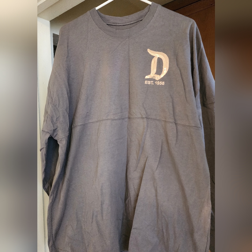 Gray Sweatshirt with Embroidered Logo
